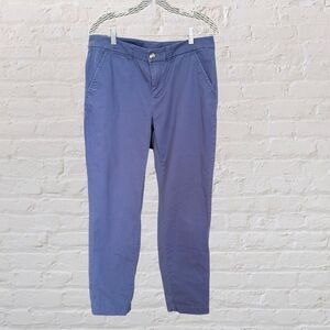 Maison Jules Womens Cotton Chino Pants  Blue/Purple Size 8